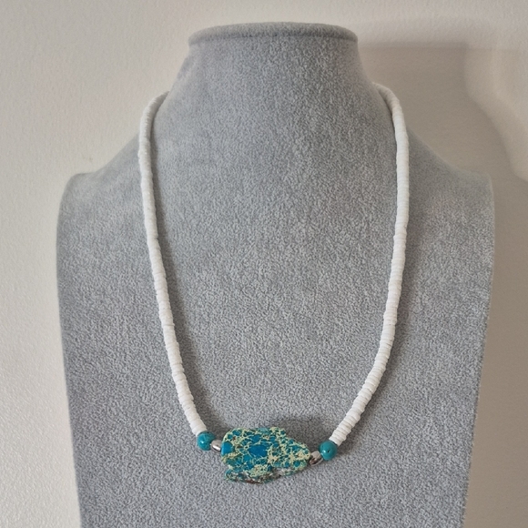 craftsman Jewelry - Natural 3 Piece Turquoise & Shell Rings Jewelry Set.